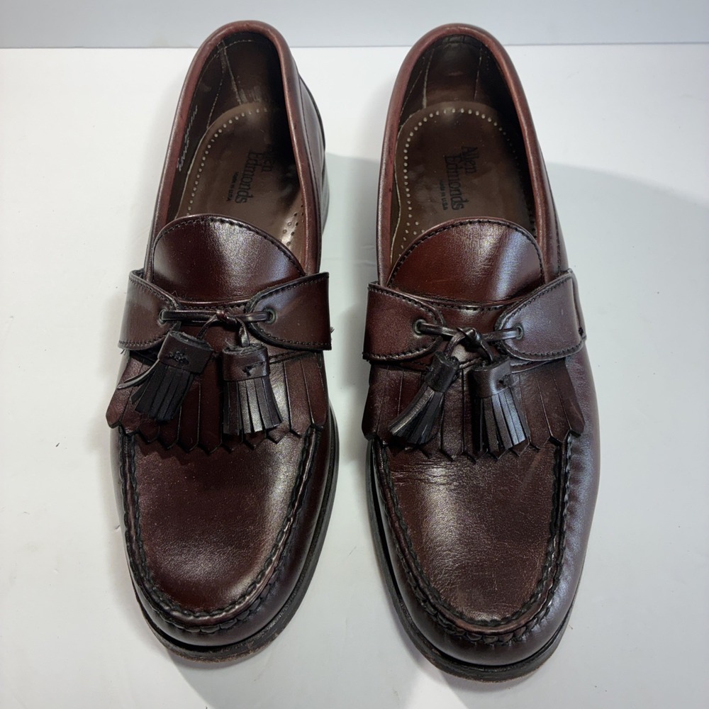 Allen Edmonds Enfield Kiltie Tassel Moc Toe Leather Loafer Mahogany Sz 8.5C - Picture 3 of 13